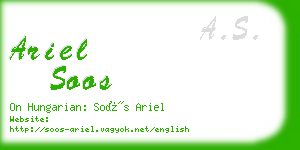 ariel soos business card